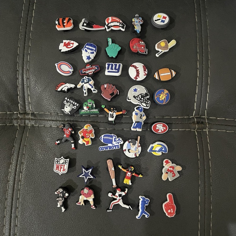 Football/Baseball Croc‎ Charms 40pk